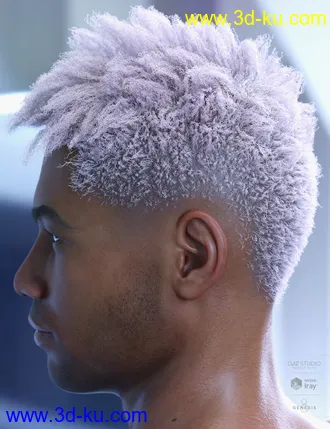 3D打印模型dForce Saul Hair for Genesis 8的图片