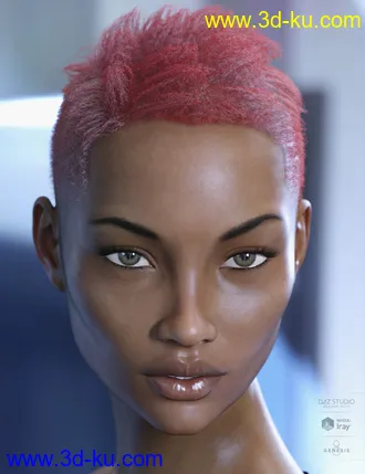 3D打印模型dForce Saul Hair for Genesis 8的图片