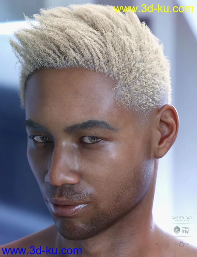 dForce Saul Hair for Genesis 8模型的图片8