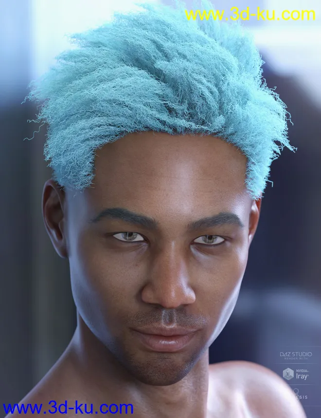 dForce Saul Hair for Genesis 8模型的图片9
