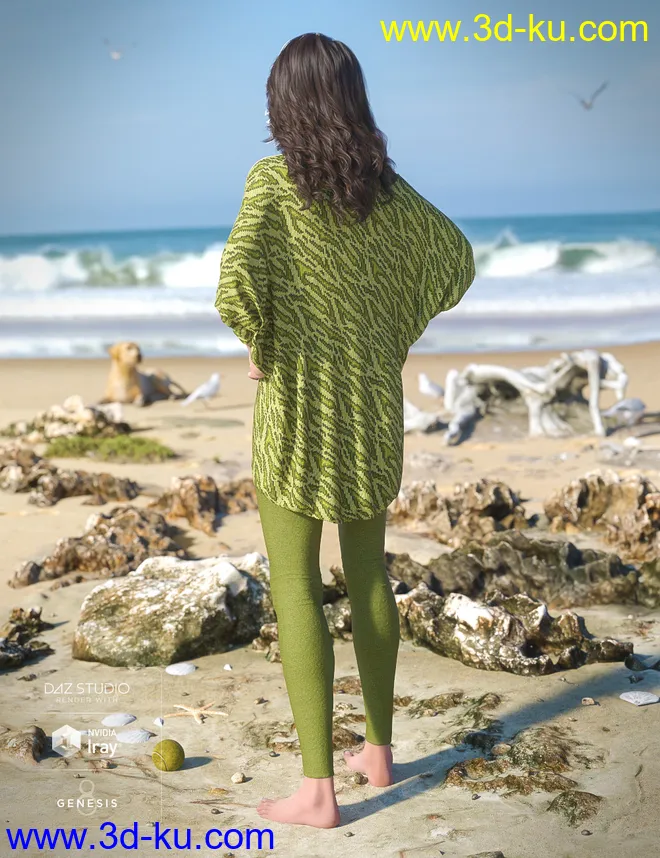 dForce Savannah Outfit for Genesis 8 Female(s)模型的图片3