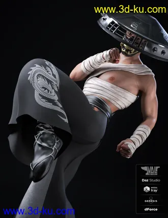 3D打印模型dForce Senshi Outfit for Genesis 8 Male(s)的图片