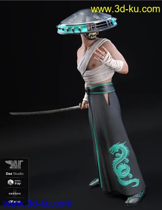 3D打印模型dForce Senshi Outfit for Genesis 8 Male(s)的图片