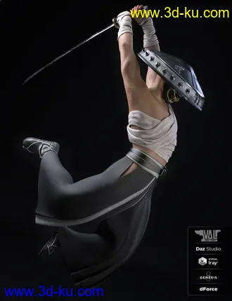 3D打印模型dForce Senshi Outfit for Genesis 8 Male(s)的图片