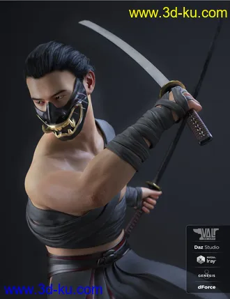 3D打印模型dForce Senshi Outfit for Genesis 8 Male(s)的图片