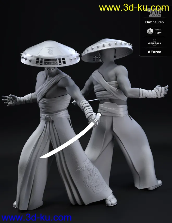 dForce Senshi Outfit for Genesis 8 Male(s)模型的图片14