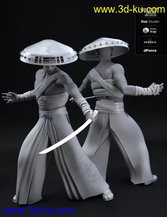 3D打印模型dForce Senshi Outfit for Genesis 8 Male(s)的图片