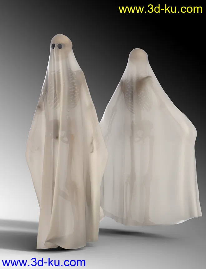dForce Sheet Ghost for Genesis 8 Female模型的图片6