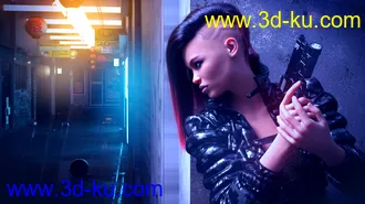 3D打印模型dForce Side Bob Hair for Genesis 8 Female(s)的图片