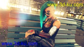 3D打印模型dForce Side Bob Hair for Genesis 8 Female(s)的图片