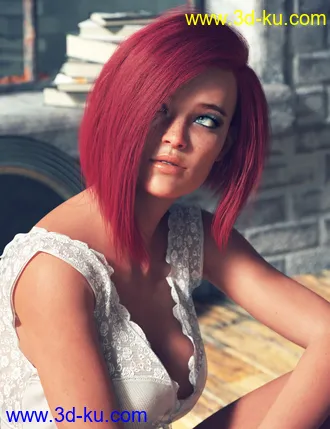 3D打印模型dForce Side Bob Hair for Genesis 8 Female(s)的图片