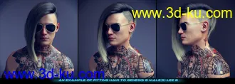 3D打印模型dForce Side Bob Hair for Genesis 8 Female(s)的图片