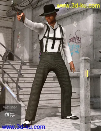 3D打印模型dForce Sleuth Detective Outfit for Genesis 8 Male(s)的图片