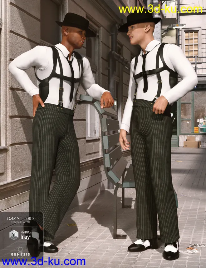 dForce Sleuth Detective Outfit for Genesis 8 Male(s)模型的图片4