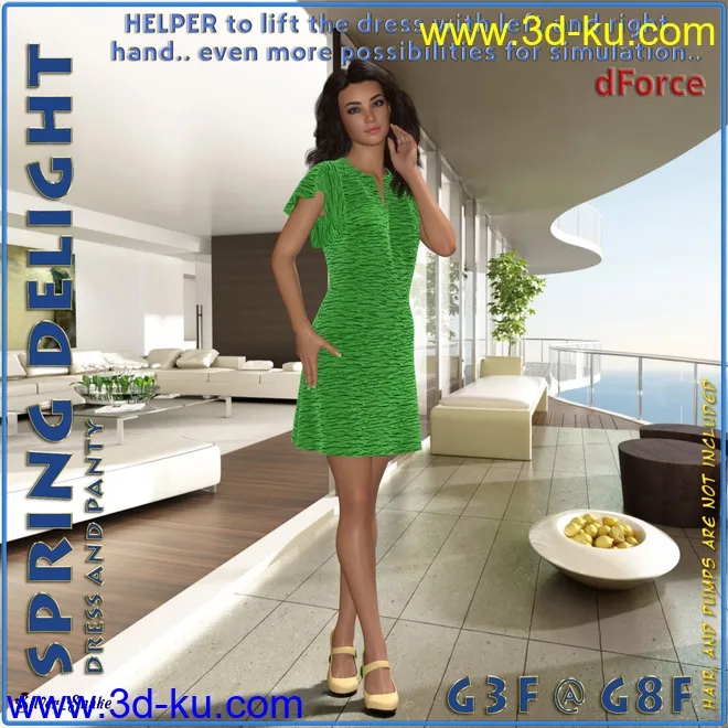 dForce Spring Delight for Genesis 8 and Genesis 3 Female模型的图片1