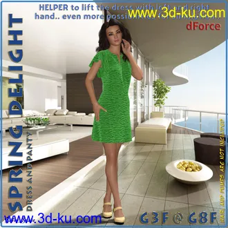3D打印模型dForce Spring Delight for Genesis 8 and Genesis 3 Female的图片