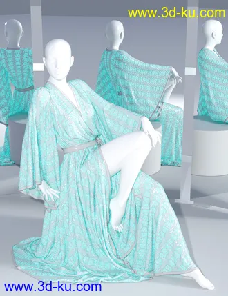 3D打印模型dForce SsR Art Drape Robe for Genesis 3 and 8的图片
