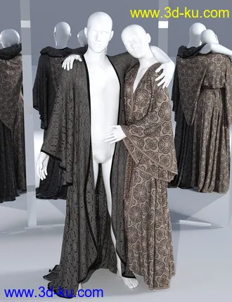 3D打印模型dForce SsR Art Drape Robe for Genesis 3 and 8的图片