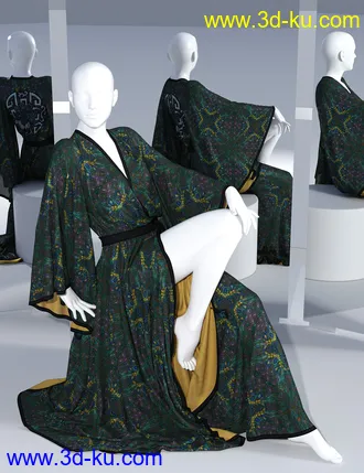 3D打印模型dForce SsR Art Drape Robe for Genesis 3 and 8的图片