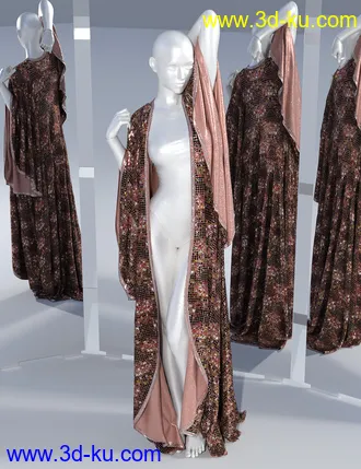 3D打印模型dForce SsR Art Drape Robe for Genesis 3 and 8的图片