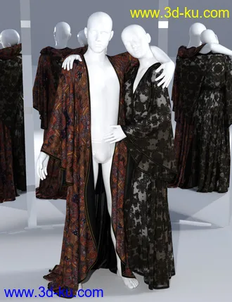 3D打印模型dForce SsR Art Drape Robe for Genesis 3 and 8的图片