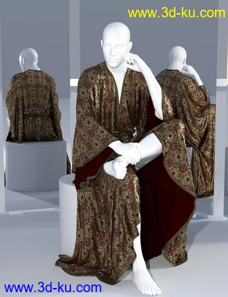 3D打印模型dForce SsR Art Drape Robe for Genesis 3 and 8的图片