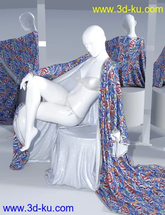 3D打印模型dForce SsR Art Drape Robe for Genesis 3 and 8的图片