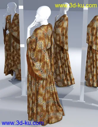 3D打印模型dForce SsR Art Drape Robe for Genesis 3 and 8的图片