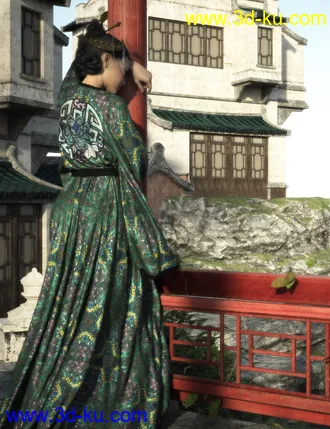 3D打印模型dForce SsR Art Drape Robe for Genesis 3 and 8的图片
