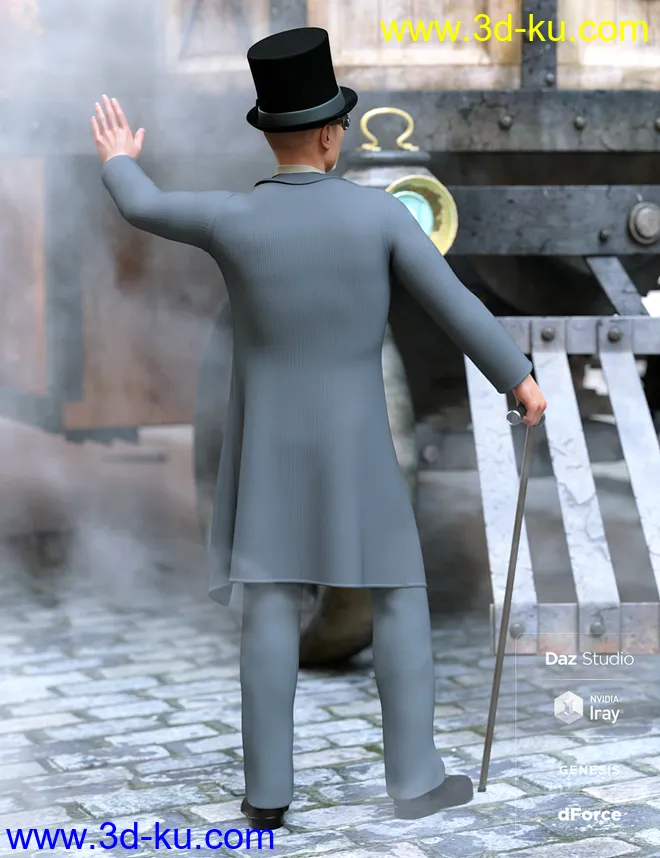 dForce Steampunk Classic for Genesis 8 Male(s)模型的图片3