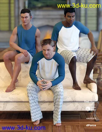3D打印模型dForce Stellan Lounge Wear for Genesis 8 Male(s)的图片