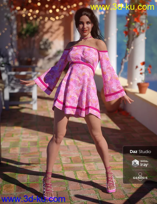 dForce Sugar Dreams Outfit for Genesis 8 Female(s)模型的图片2