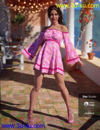 3D打印模型dForce Sugar Dreams Outfit for Genesis 8 Female(s)的图片