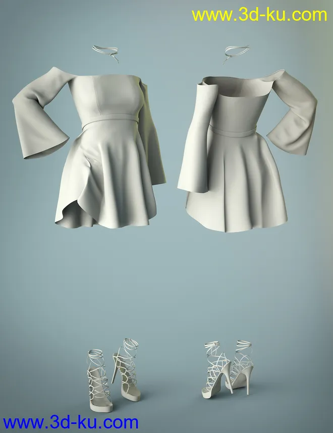 dForce Sugar Dreams Outfit for Genesis 8 Female(s)模型的图片5