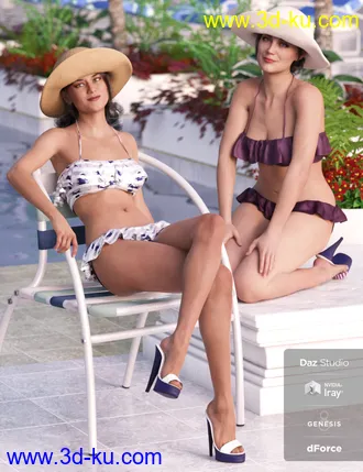 3D打印模型dForce Summer Frills For Genesis 8 Female(s)的图片