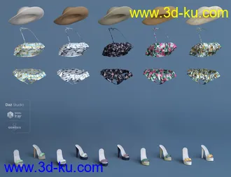 3D打印模型dForce Summer Frills For Genesis 8 Female(s)的图片