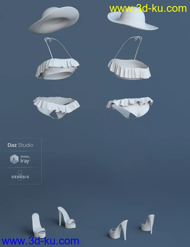 dForce Summer Frills For Genesis 8 Female(s)模型的图片9