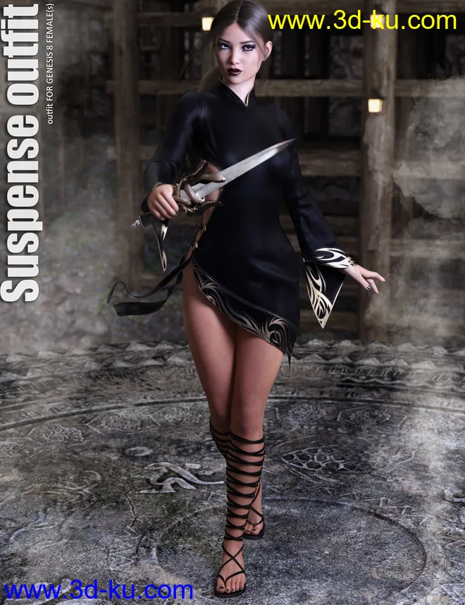dForce Suspense Outfit for Genesis 8 Females模型的图片1