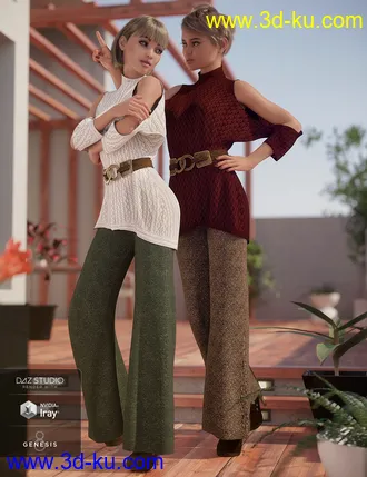 3D打印模型dForce Sweater Outfit Textures for Genesis 8 Female(s)的图片