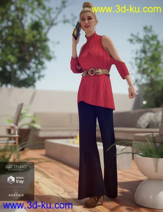 3D打印模型dForce Sweater Outfit Textures for Genesis 8 Female(s)的图片