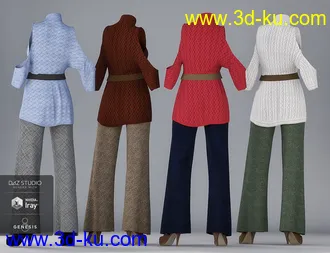 3D打印模型dForce Sweater Outfit Textures for Genesis 8 Female(s)的图片