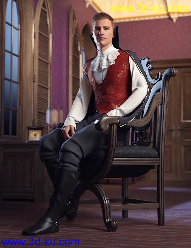 dForce The Count Outfit for Genesis 8 Male(s)模型的图片1