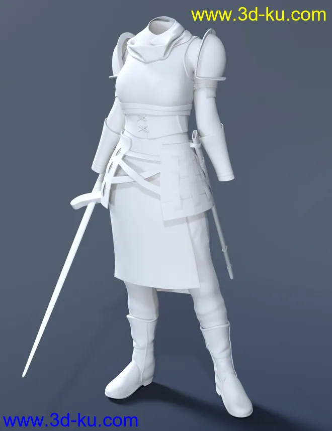 dForce The Dark Hunter for Genesis 8 Female(s)模型的图片6