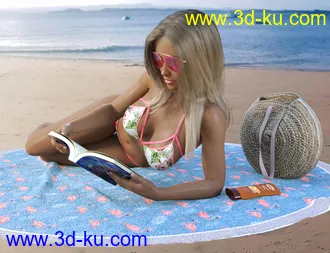 3D打印模型dForce Tropical Day Outfit and Accessories for Genesis 8 Female(s)的图片