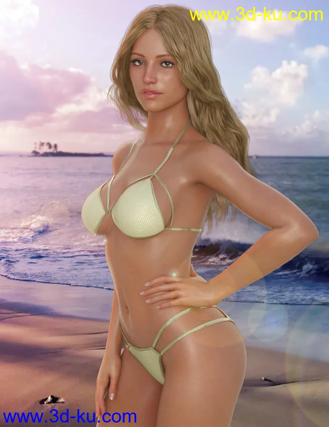 dForce Tropical Day Outfit and Accessories for Genesis 8 Female(s)模型的图片6