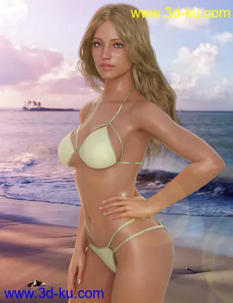 3D打印模型dForce Tropical Day Outfit and Accessories for Genesis 8 Female(s)的图片