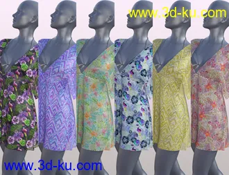 3D打印模型dForce Tropical Day Outfit and Accessories for Genesis 8 Female(s)的图片
