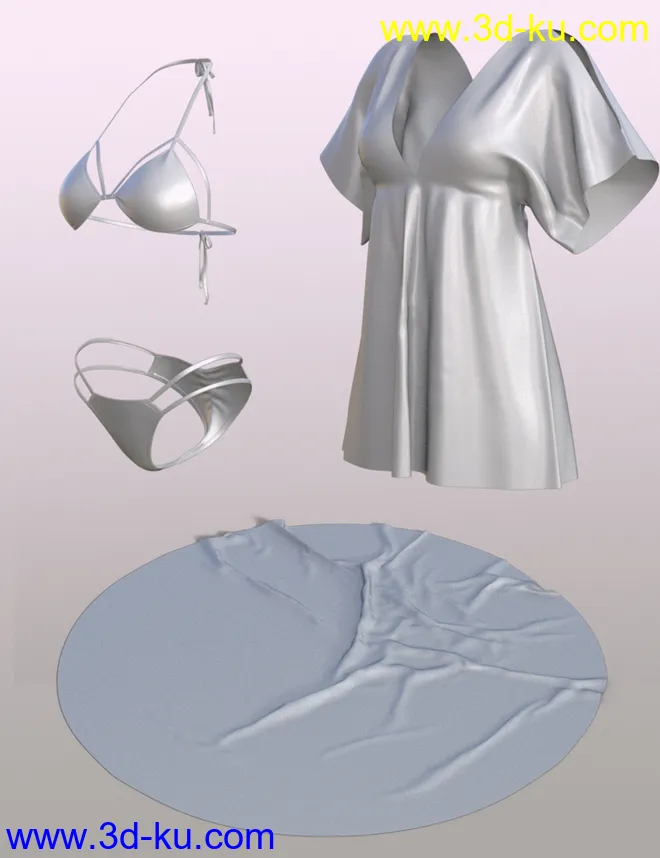 dForce Tropical Day Outfit and Accessories for Genesis 8 Female(s)模型的图片12