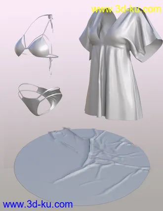 3D打印模型dForce Tropical Day Outfit and Accessories for Genesis 8 Female(s)的图片