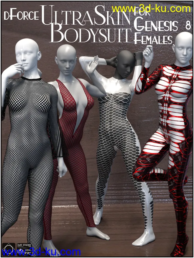 dForce UltraSkin Bodysuit for Genesis 8 Females模型的图片1